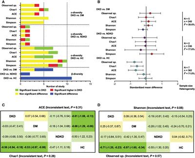 A systematic review and meta-analysis of gut microbiota in diabetic kidney disease: Comparisons with diabetes mellitus, non-diabetic kidney disease, and healthy individuals